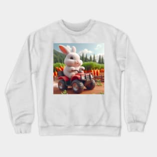 Bunny riding in style Crewneck Sweatshirt